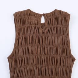 2026 Spring New Product Women's French Simple Medium to Long Sleeveless Round Neck Fluffy Midi Dress
