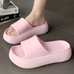 Summer Thick Bottom Cloud Slippers For Women Solid Color EVA Platform Sandals Woman Soft Sole Non-slip Beach Pillow Slides