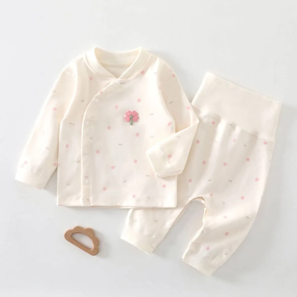 2026 New Baby Boy Girl Pure Cotton 2pcs Clothes Set Newborn Spring Fall Stylish Top Pant Daily Wear 0-24M Kid Casual Cute Outfit