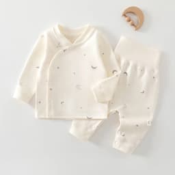 2026 New Baby Boy Girl Pure Cotton 2pcs Clothes Set Newborn Spring Fall Stylish Top Pant Daily Wear 0-24M Kid Casual Cute Outfit