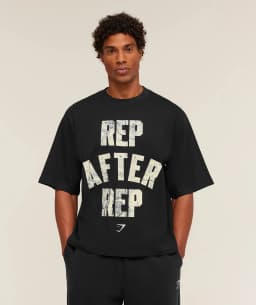 Rep After Rep Training Shark Outdoor Sports White Casual T-Shirt Men's and Women's Luxury Brand Top