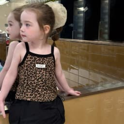 Boutique 2026 Summer New Kids Crop Top Girls Leopard Vest Halter Cute Baby Girls Top Fashion Cotton Tank Top 90-140cm
