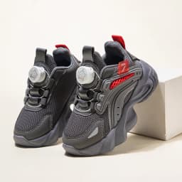 Boys' & Girls' Fashion Chunky Trainers Color-Blocked Sneakers with Rotary Buckle Closure