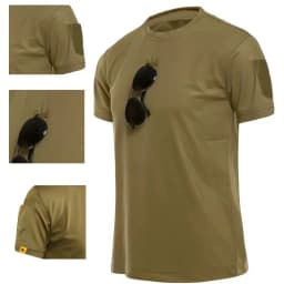 Men's Summer T-Shirt Camping Hiking Trekking Tops Running Climbing Gym Breathable Pullover Casual Cargo Training Quick Dry Shirt