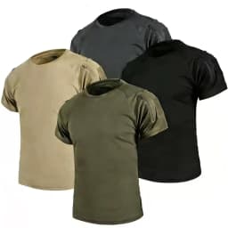 Men's Summer T-Shirt Camping Hiking Trekking Tops Running Climbing Gym Breathable Pullover Casual Cargo Training Quick Dry Shirt
