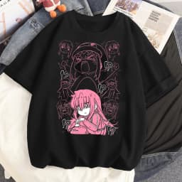 Bocchi The Rock Shirt Teen 2000s Kawaii Grunge 80s Punk Vintage Tshirt Gothic Hip Hop Y2k Punk Classic Grunge Harajuku Tees