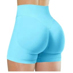 Seamless Women's Gym Yoga Exercise Pants High Waist Peach Hip Solid Color Tight Sexy Shorts Fitness Leggings