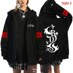 Tokyo Avengers Printed Zipper Hooded Hip-hop Street Style Soft Printed Pattern Casual Hoodie for Daily Men and Women's Wear