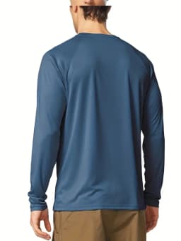 2026 Plus Size Men's Solid T-shirt Fashion Casual Long Sleeve Tees UV Sun Protection Tops For Outdoor/workout Men's Clothing