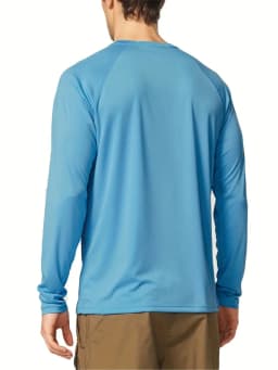 2026 Plus Size Men's Solid T-shirt Fashion Casual Long Sleeve Tees UV Sun Protection Tops For Outdoor/workout Men's Clothing