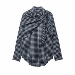 Women Spring Plaid Shirt Women Cape Scarf Button-Up Casual Layered Female Single Breasted Long Sleeved Shirt