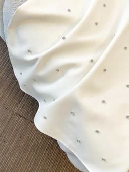 Elegant Women's Fitted Short Sleeve Dress with Rhinestone Design, Chic Plain Dress for Parties and Events, Stylish for Summer