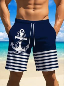 3d Printed Hawaiian Printed Men's Swimsuit Fish Shaped Hawaiian Shorts Men's Summer Swim Shorts Casual Shorts 2026