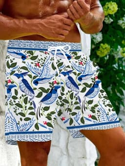 3d Printed Hawaiian Printed Men's Swimsuit Fish Shaped Hawaiian Shorts Men's Summer Swim Shorts Casual Shorts 2026