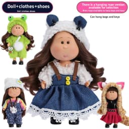 Mini Humanoid Doll DIY Dressing Doll With Hanging Rope Girl Handbag Pendant Keychain Mobile Phone Pendant Home Decoration Gift