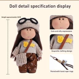 Mini Humanoid Doll DIY Dressing Doll With Hanging Rope Girl Handbag Pendant Keychain Mobile Phone Pendant Home Decoration Gift