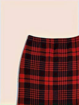 Plus Size Women's 2 Piece Plaid Skirt Set High Waist Bodycon Mini Skirts