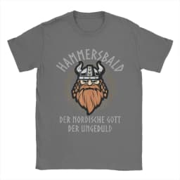 Hammersbald Viking God of Impatience T Shirt Men Cotton Vintage T-Shirts Crew Neck Tees Short Sleeve Tops Graphic Printed