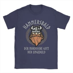 Hammersbald Viking God of Impatience T Shirt Men Cotton Vintage T-Shirts Crew Neck Tees Short Sleeve Tops Graphic Printed