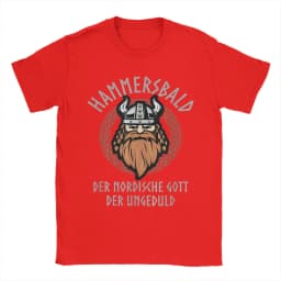 Hammersbald Viking God of Impatience T Shirt Men Cotton Vintage T-Shirts Crew Neck Tees Short Sleeve Tops Graphic Printed
