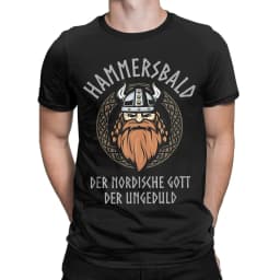 Hammersbald Viking God of Impatience T Shirt Men Cotton Vintage T-Shirts Crew Neck Tees Short Sleeve Tops Graphic Printed