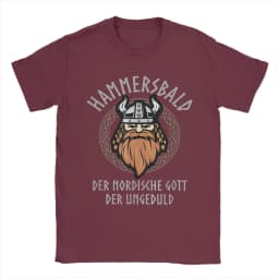 Hammersbald Viking God of Impatience T Shirt Men Cotton Vintage T-Shirts Crew Neck Tees Short Sleeve Tops Graphic Printed