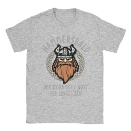 Hammersbald Viking God of Impatience T Shirt Men Cotton Vintage T-Shirts Crew Neck Tees Short Sleeve Tops Graphic Printed