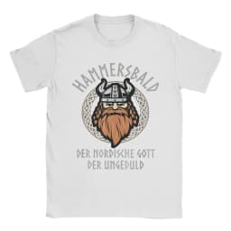Hammersbald Viking God of Impatience T Shirt Men Cotton Vintage T-Shirts Crew Neck Tees Short Sleeve Tops Graphic Printed