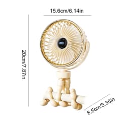 Mini Octopus Fan with Flexible Tripod Portable Handheld Rechargebale Baby Car Seat Adjustable Degree for Office Room Car
