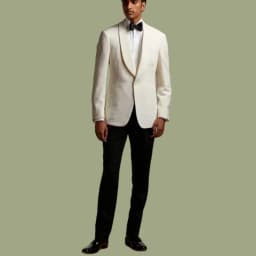 Men's Business Suit Ivory White Jacket With Collar Suitable For Weddings Banquets Beach Meetings Only 1 Jacket
