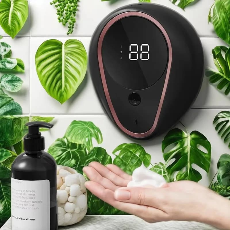 300ml Intelligent Soap Dispenser Bubble and Wash Hands Foam Automatic Wall Mounted Sensor Soap Dispenser for Bathroom Kitchen