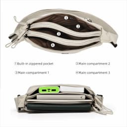Trendy Soft Nylon Cloth Women Shoulder Bag Multiple Pockets Casual Style Messenger Bag Solid Color Crossbody Bags Party