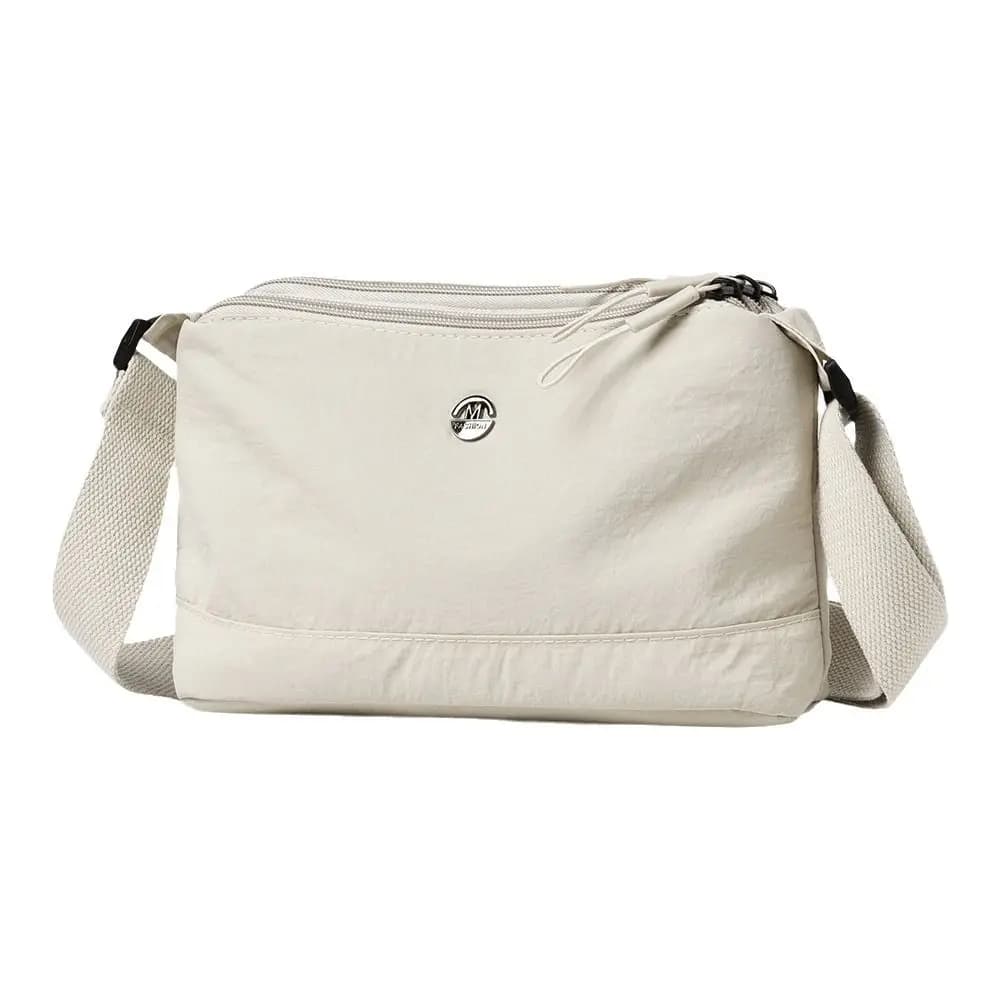 Trendy Soft Nylon Cloth Women Shoulder Bag Multiple Pockets Casual Style Messenger Bag Solid Color Crossbody Bags Party
