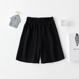 Children's Cotton Shorts Black Gray - Summer Breathable Loose Fit for Boys & Girls Five-Point Pants Baby Clothes