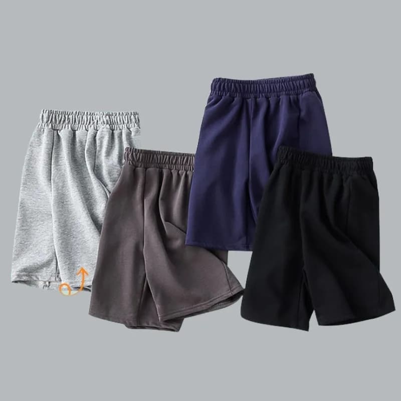 Children's Cotton Shorts Black Gray - Summer Breathable Loose Fit for Boys & Girls Five-Point Pants Baby Clothes