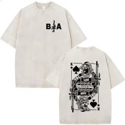 Vintage Washed Justicia Brothers in Arms Double Sided Print T-shirt Men Clothing Casual Cotton Oversized Short Sleeves T Shirts