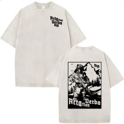 Vintage Washed Justicia Brothers in Arms Double Sided Print T-shirt Men Clothing Casual Cotton Oversized Short Sleeves T Shirts