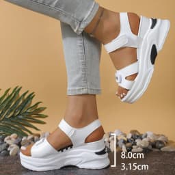 New Women Platform Wedge Sandals Summer Fashion Comfortable Shoes Women Light Casual Velcro Beach Shoes Zapatos De Mujer