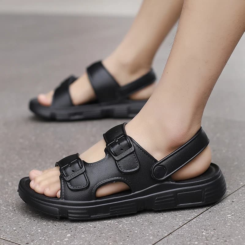 2026 New Thick Sole Sandals for Men Summer Comfortable Slip Resistant Simple Fashion Outdoor Beach Two Way Slide Sandals