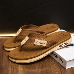 Men's Non-Slip Flip Flops Breathable Wear-Resistant Thong Sandals Casual Beach Slippers Comfortable Soft Sole