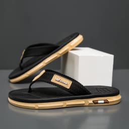 Men's Non-Slip Flip Flops Breathable Wear-Resistant Thong Sandals Casual Beach Slippers Comfortable Soft Sole