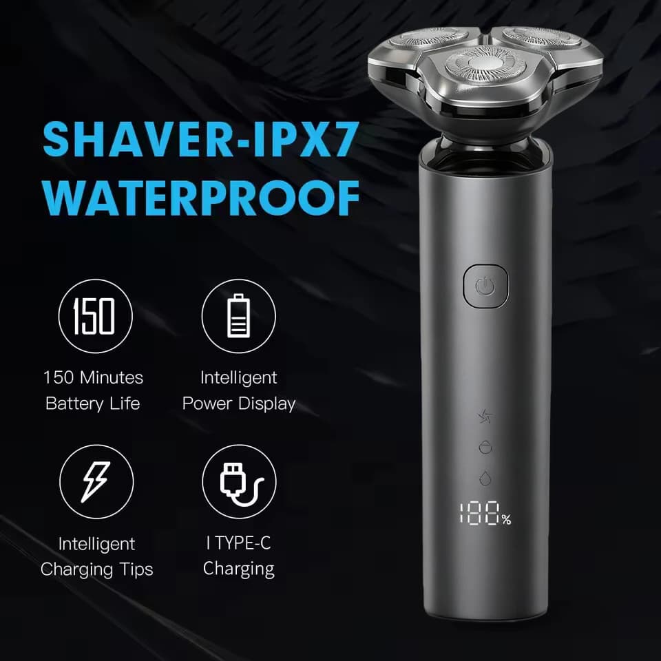2026 Electric Shaver Clipper Triple Blade Trimmer For Men Dry Wet Shaving Washable Beard Hair Cutting Machine Razor