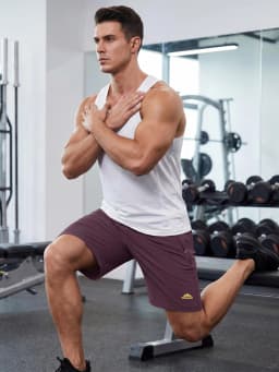 Men's 9" Quick Dry Running Gym Workout Shorts Lightweight Breathable Summer Shorts with 3 Zipper Pockets