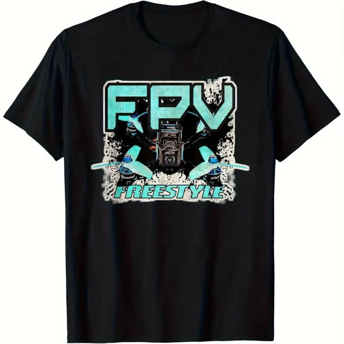 Drone Racing FPV Pilot Quote Graffiti-Shirt- Cotton Lightweight Unisex Crew Neck- Suitable Outdoor Activities and Casual Wear
