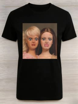 Funny Doll Face Y2K Graphic T Shirt Women Men Cotton Tee Summer Spring Oversized Tops ironic humor weirdcor Sarcastic Hilarious