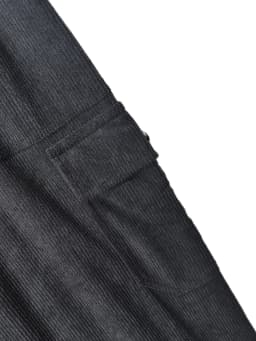 Loose Fit Men Flap Pocket Side Cargo Pants, Spring corduroy thin multi-pocket work pants