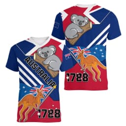 Australia Kangaroo 3D Print Sport Moisture-wicking Breathable Men Tshirt Football Tennis Team Uniform Short Sleeve Summer Attire