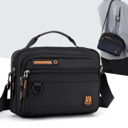 Multi-Pocket Oxford Messenger Bag for Men – Roomy Crossbody Shoulder Pack for Office Travel & Everyday Carry