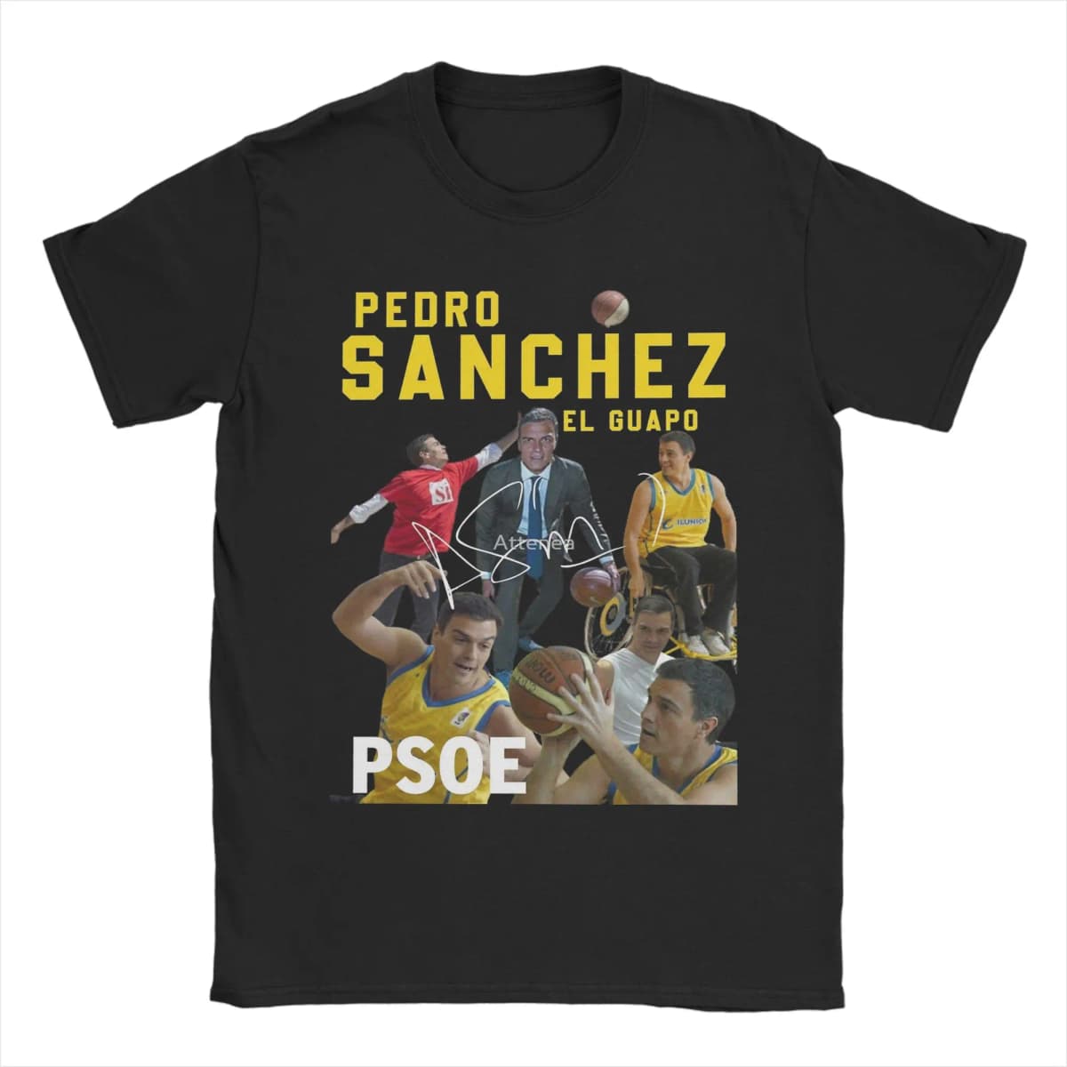 Pedro Sanchez Spain PSOE Men's 100%Cotton shirt Oversize graphics shirts Summer round neck Short Sleeve Women Streetwear Tshirt