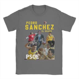Pedro Sanchez Spain PSOE Men's 100%Cotton shirt Oversize graphics shirts Summer round neck Short Sleeve Women Streetwear Tshirt